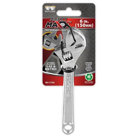Mighty Maxx Wrench Adjustable 6in 083-11106
